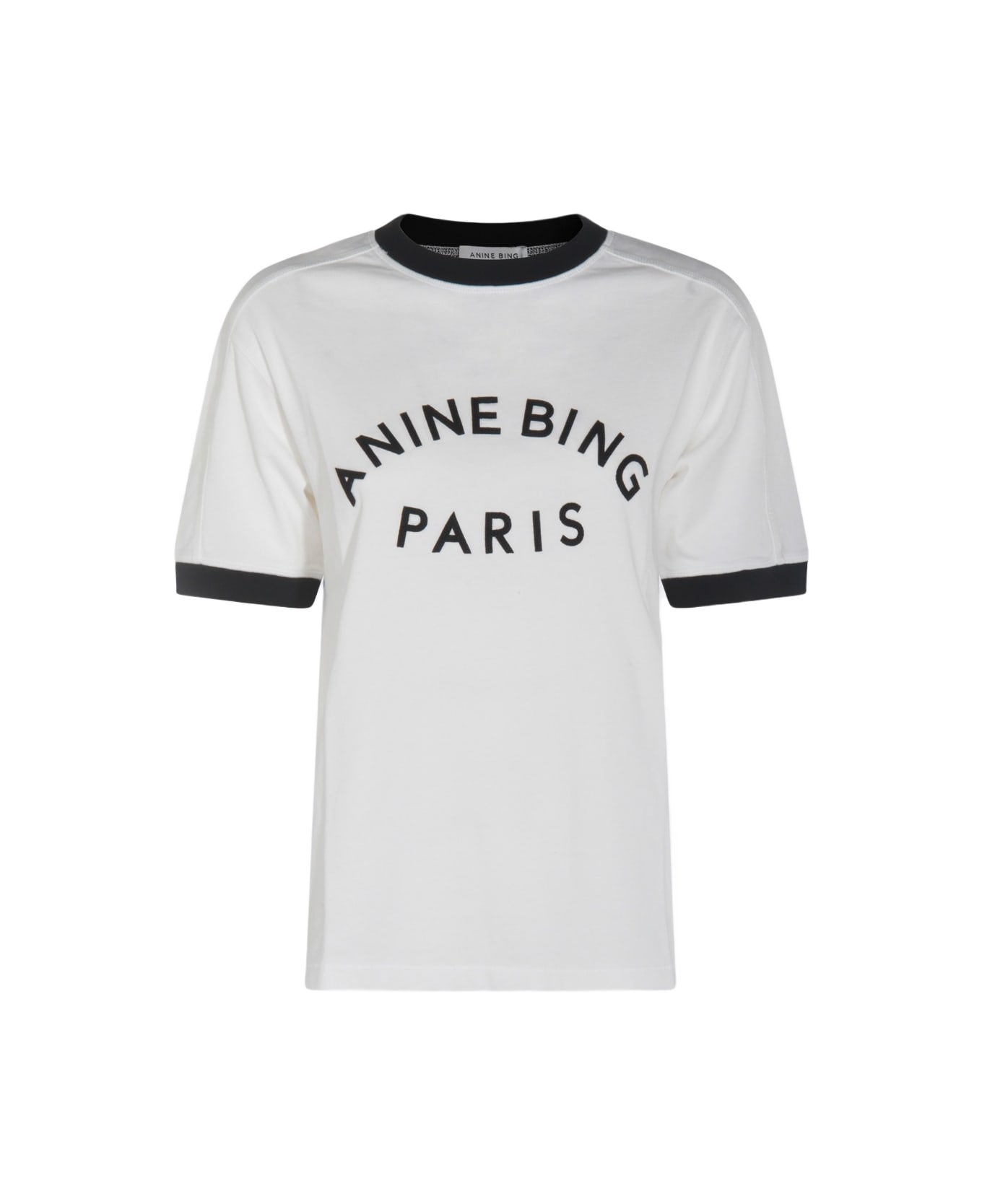 Anine Bing White Cotton T-shirt - White
