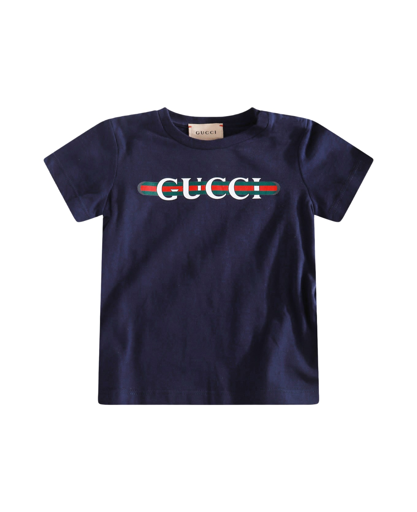 Gucci Dark Blue Cotton T-shirt - DARK NIGHT SKY