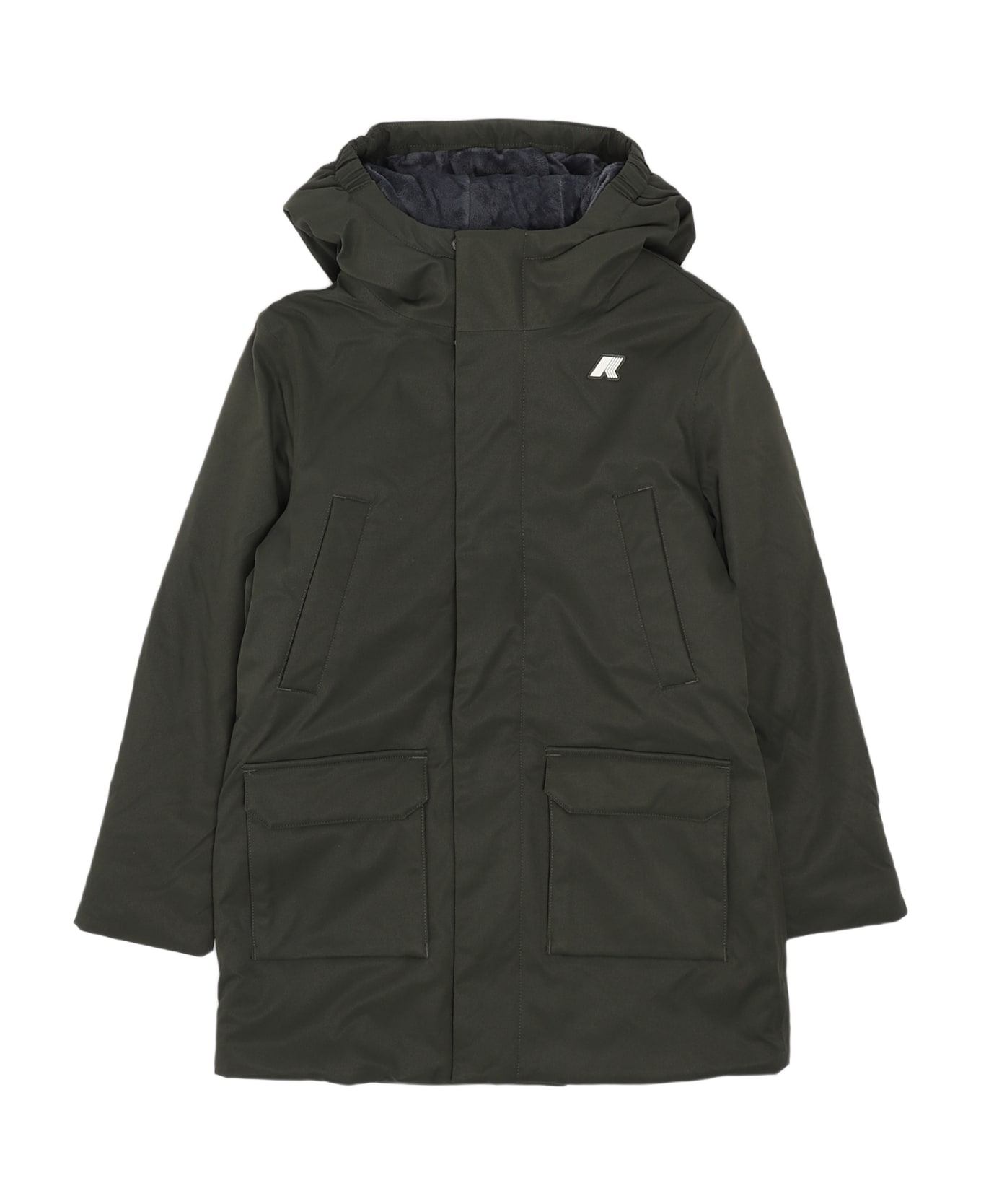 K-Way Jarko Twill Marmotta Jacket Jacket - VERDE-BLU
