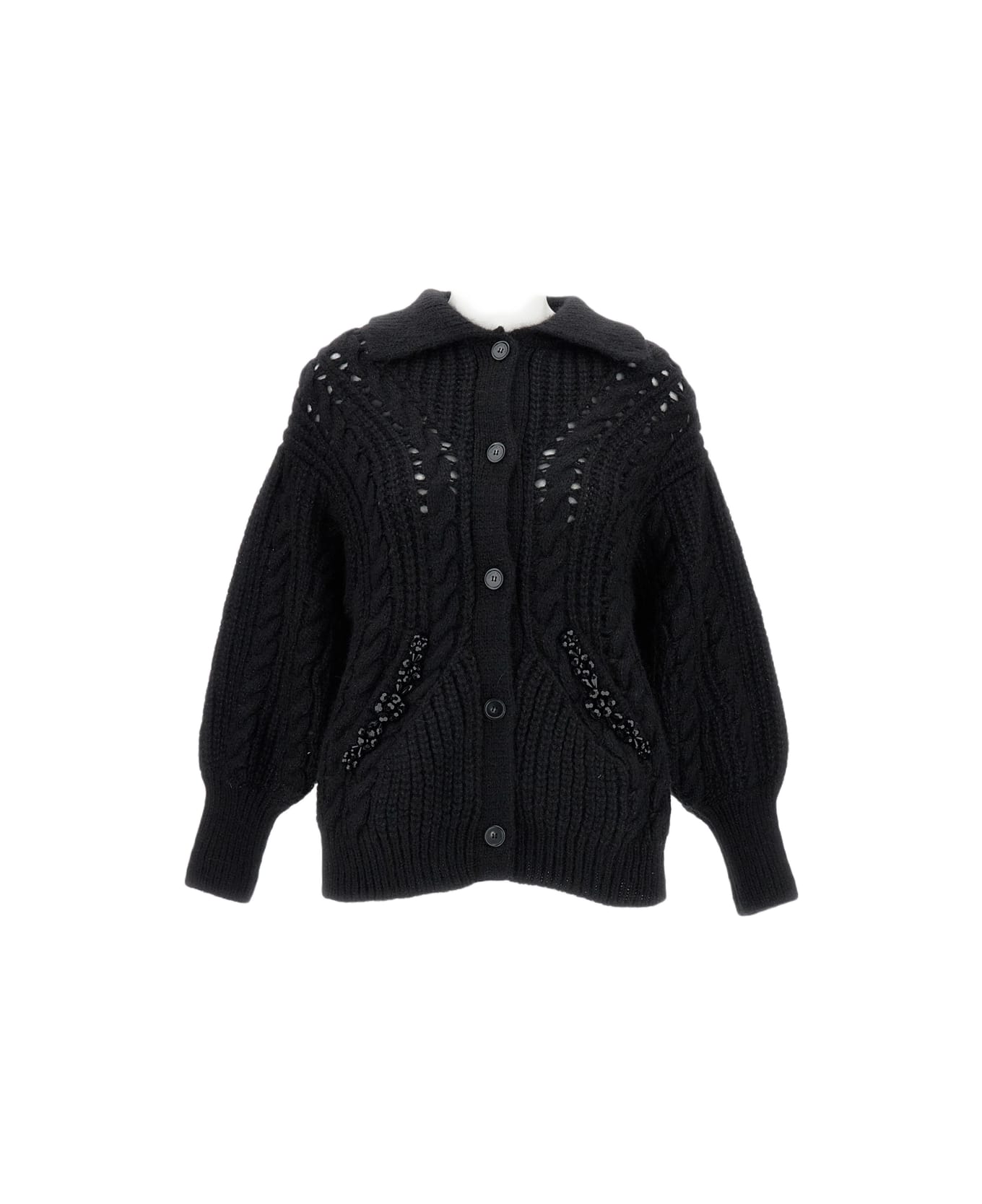 Simone Rocha Knitted Cardigan - Black