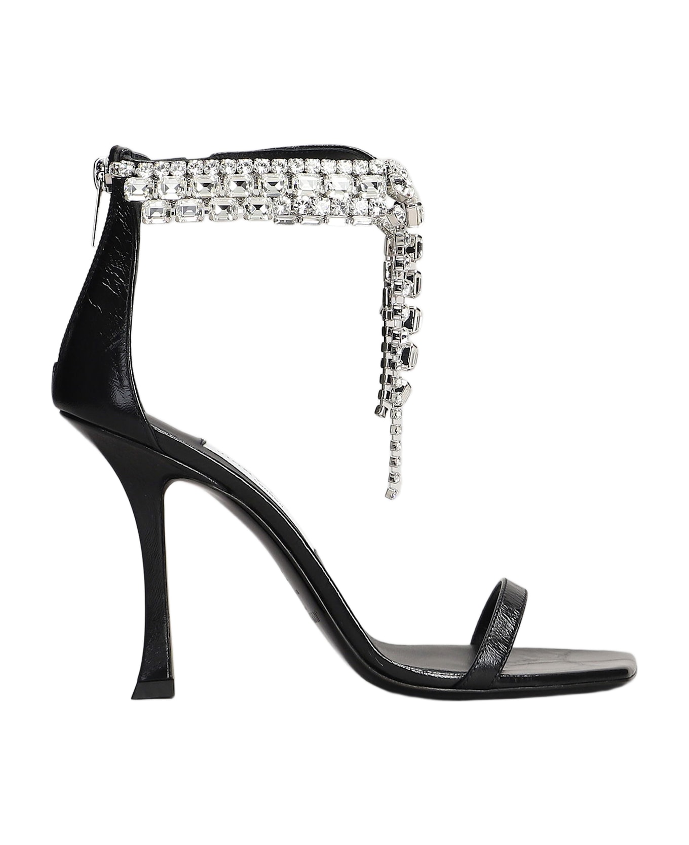 Jimmy Choo Verity 100 Sandals In Black Leather - black