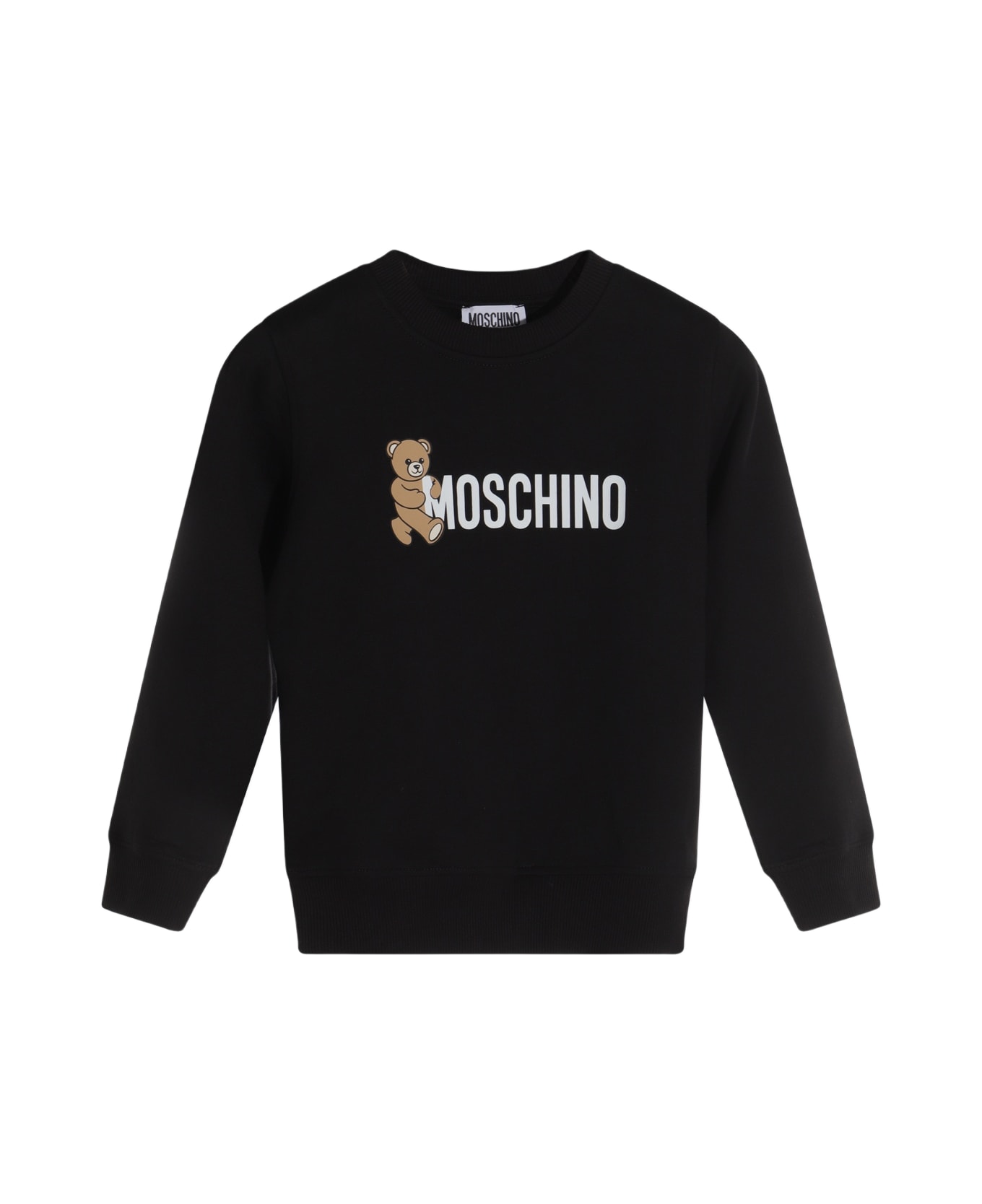 Moschino Black Cotton Sweatshirt - NERO/BLACK