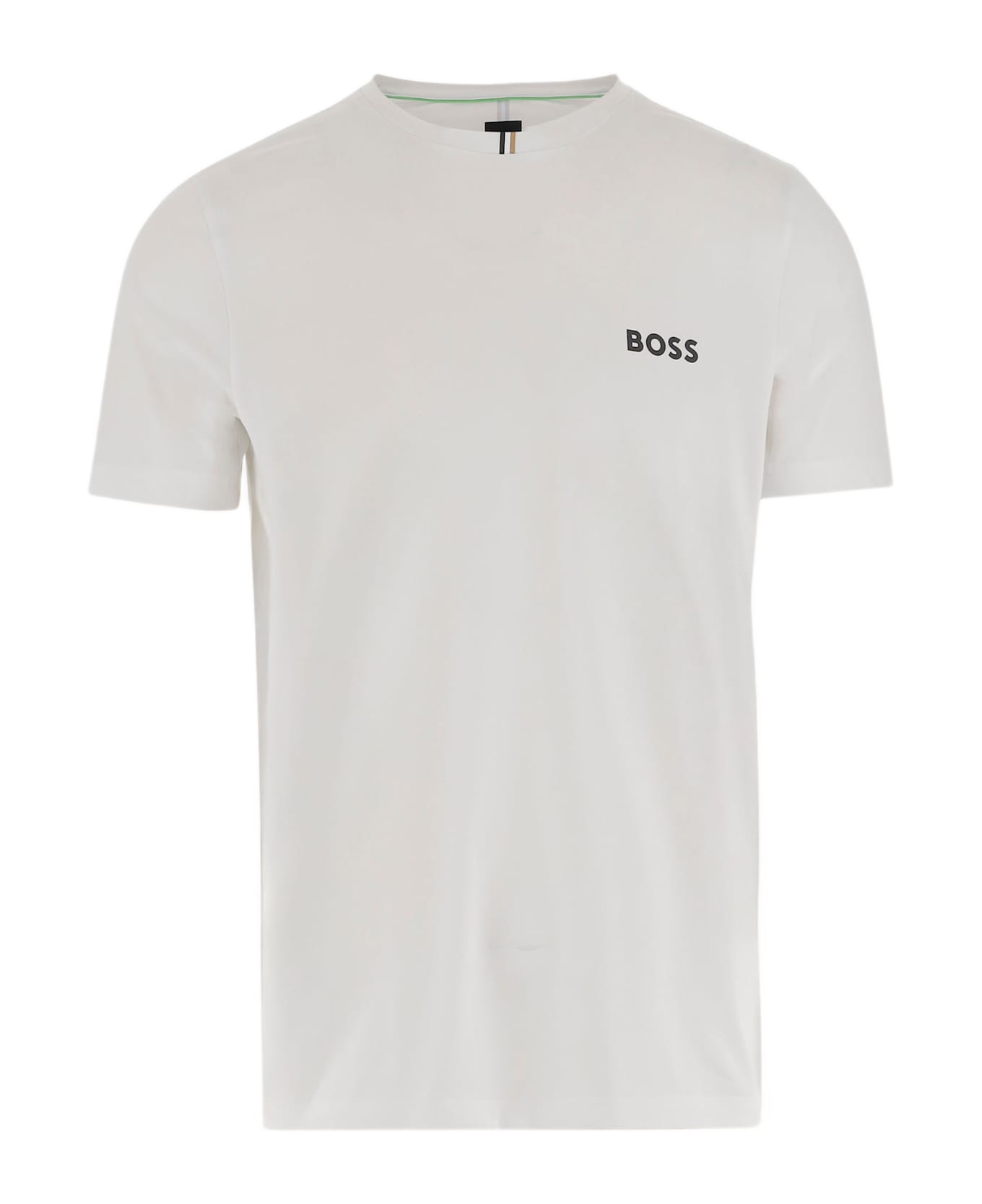 Hugo Boss Stretch Nylon T-shirt With Logo - White