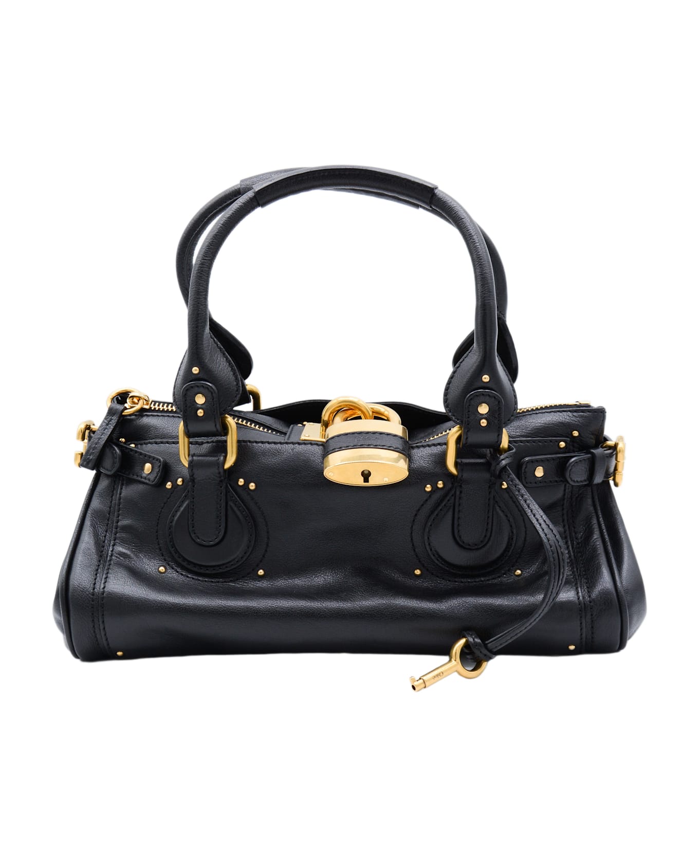 Chloé Black Leather Paddington Shoulder Bag - Black