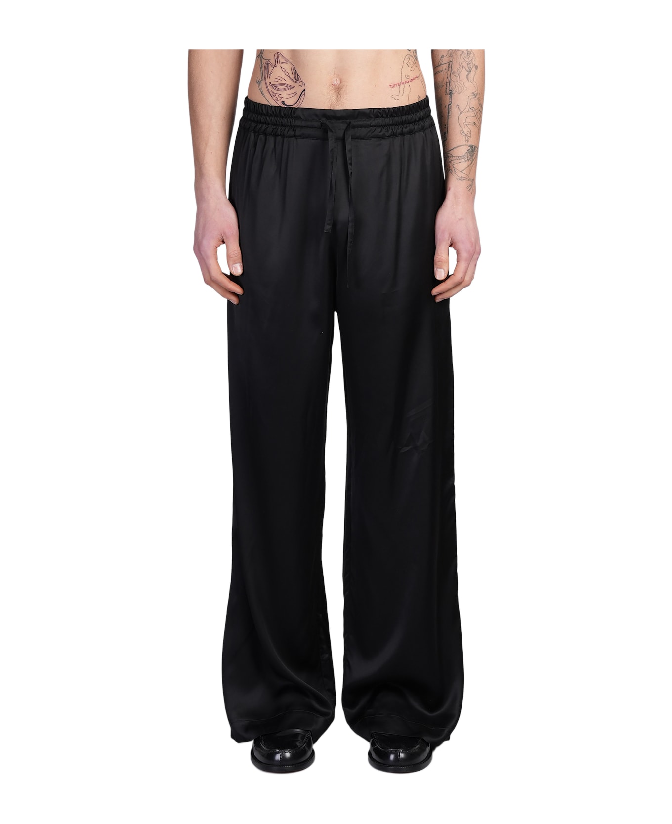Marine Serre Pants In Black Viscose - black ボトムス