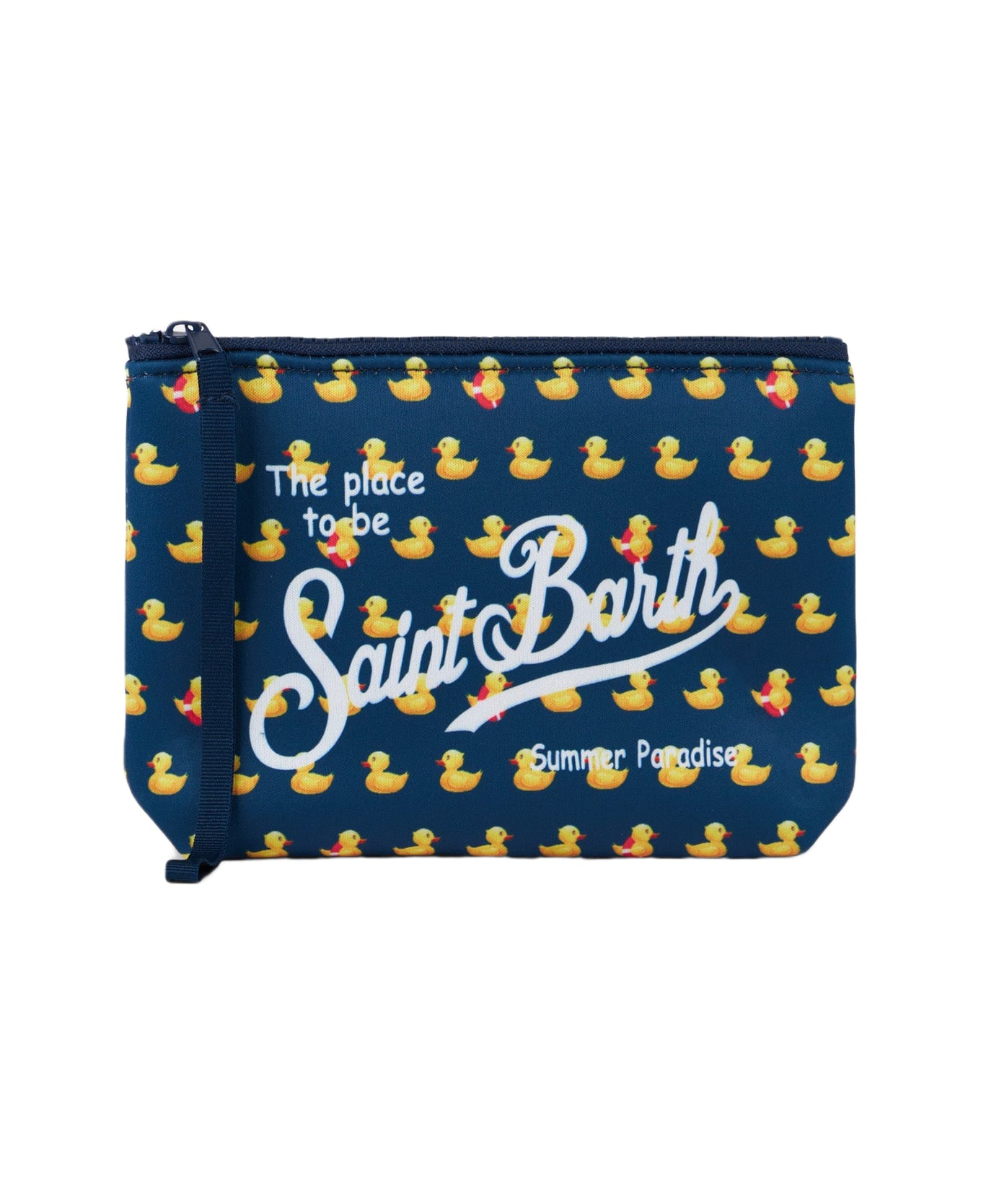MC2 Saint Barth Aline Scuba Pochette With Ducky Print - BLUE