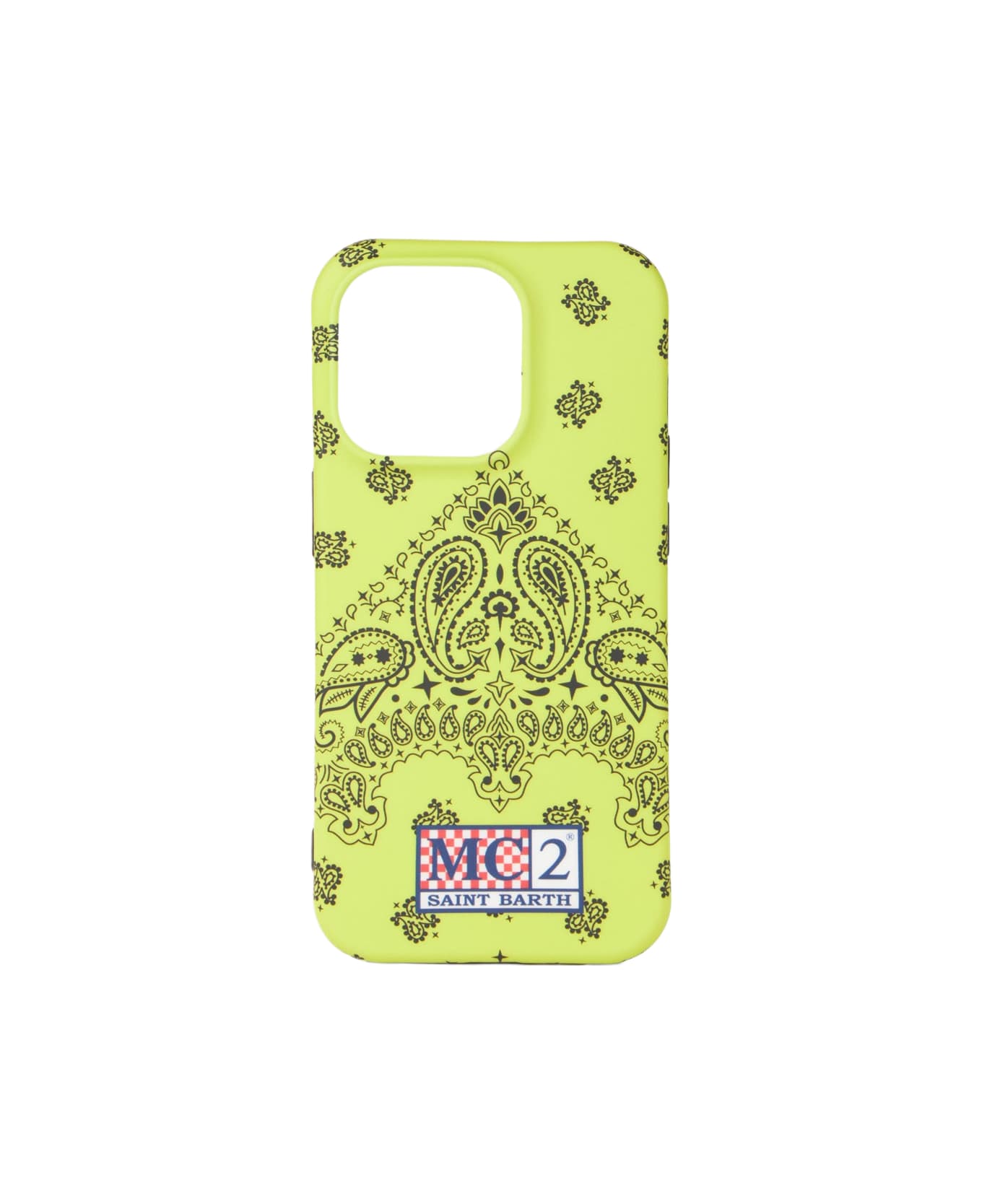 MC2 Saint Barth Cover For Iphone 14 Pro With Bandanna Print - FLUO