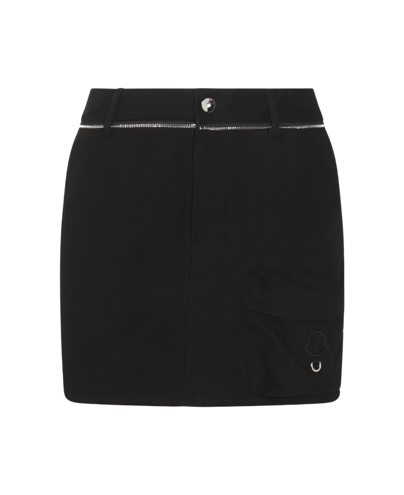 Moncler Black Cotton Mini Skirt - Black