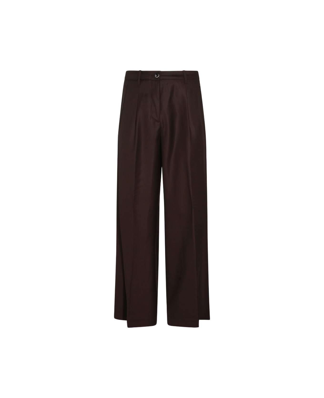 Nine in the Morning Brown Wool Pants - BROWN