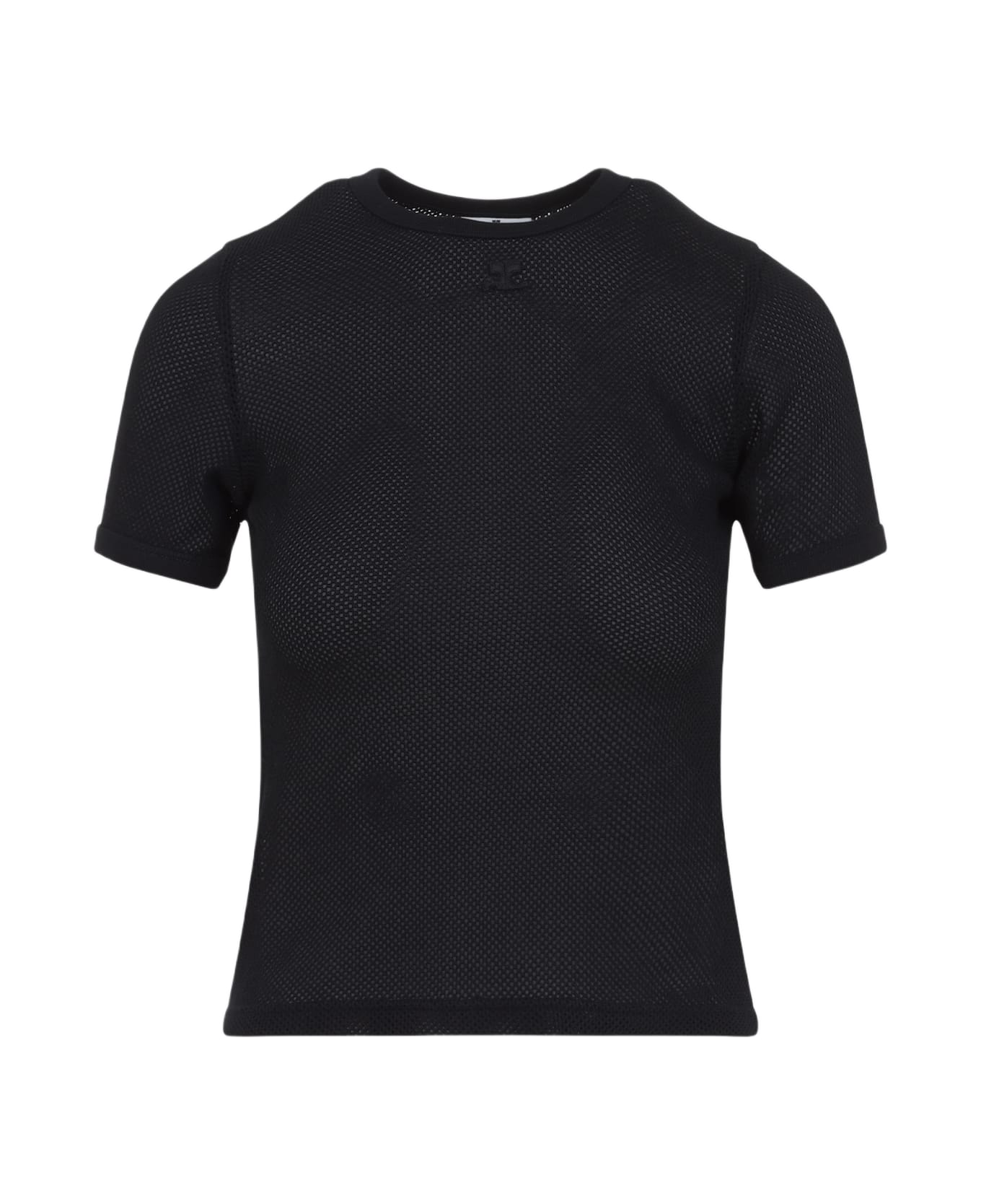 Courrèges Signature Contrast T-shirt - Black