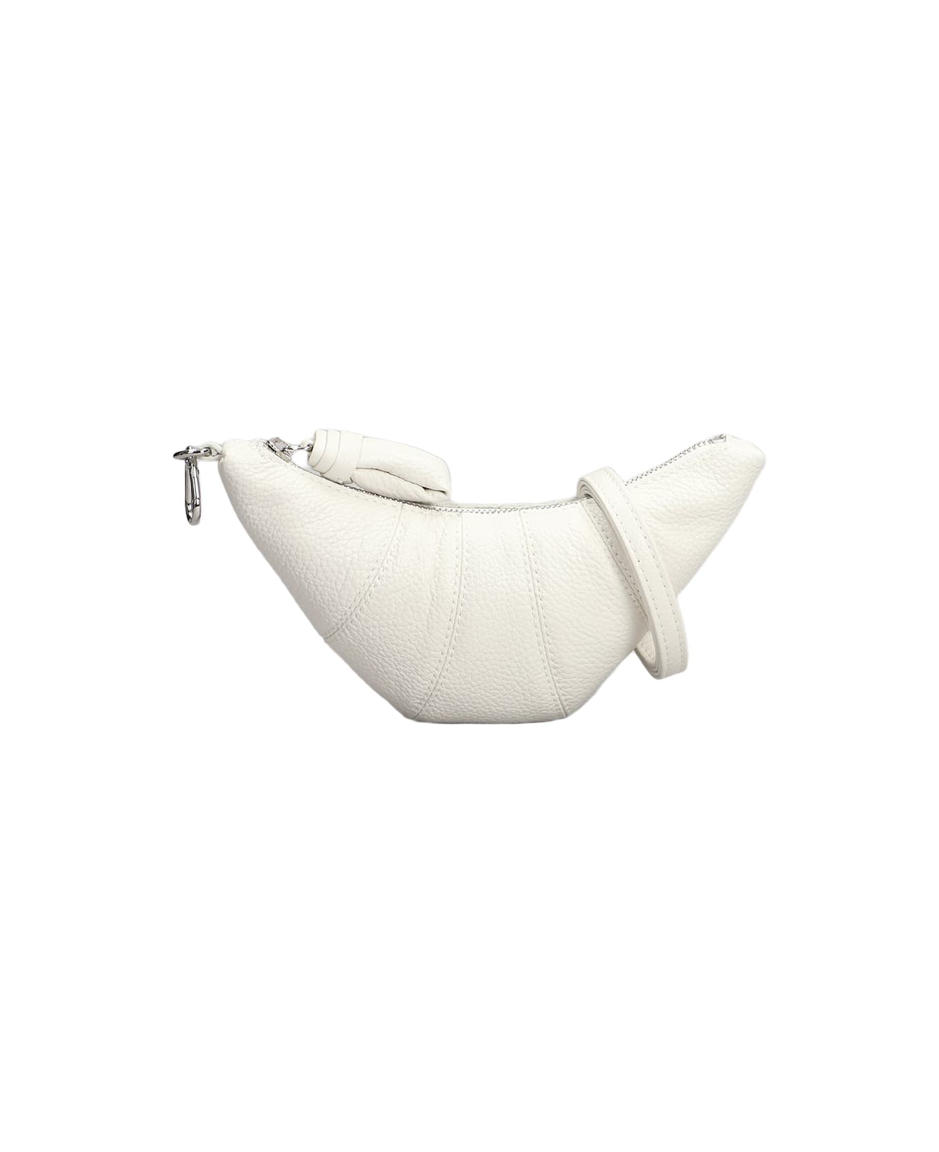 Lemaire Croissant Leather Coin Purse - white