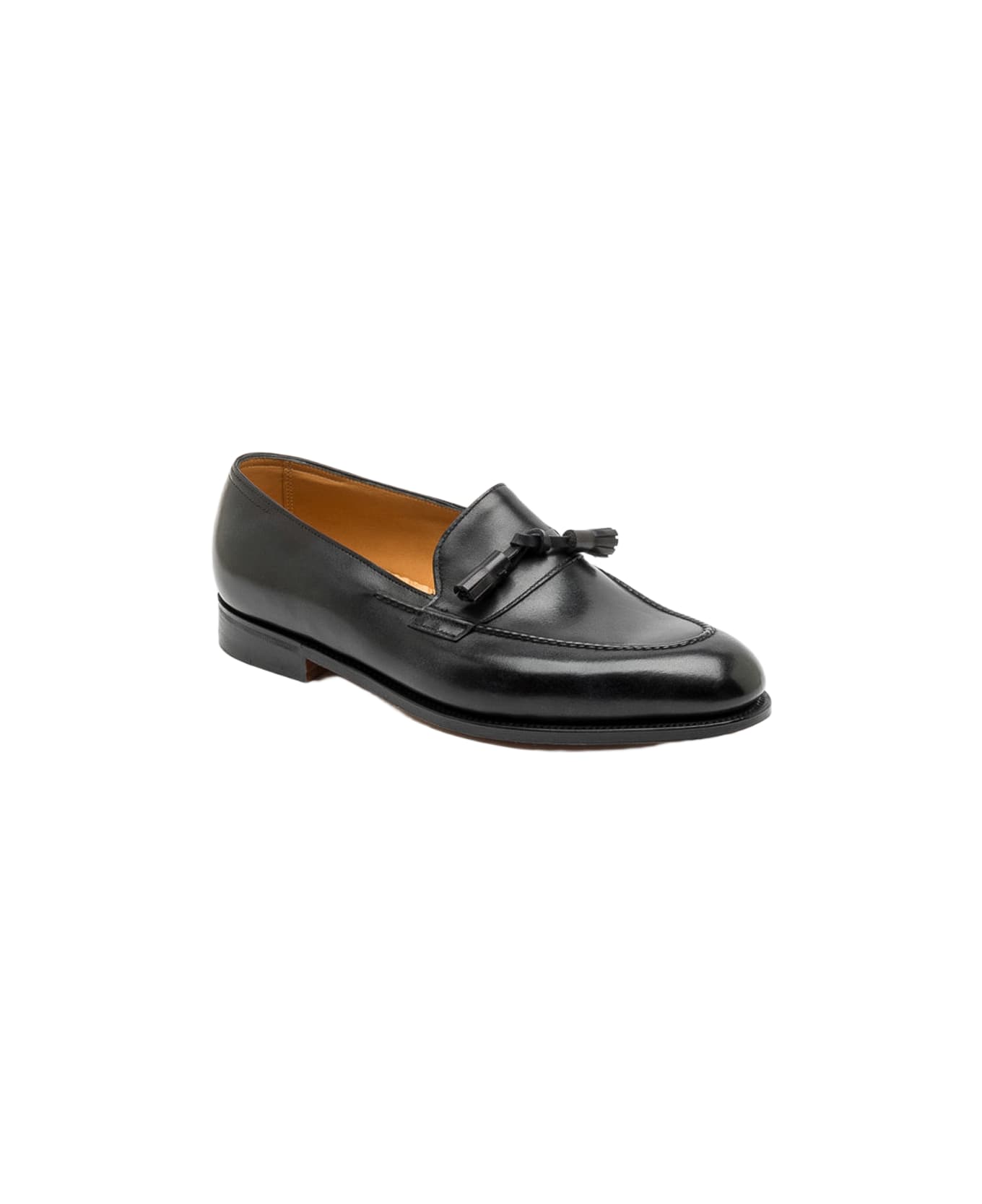 John Lobb Callington Black Museum Calf Tassel Loafer