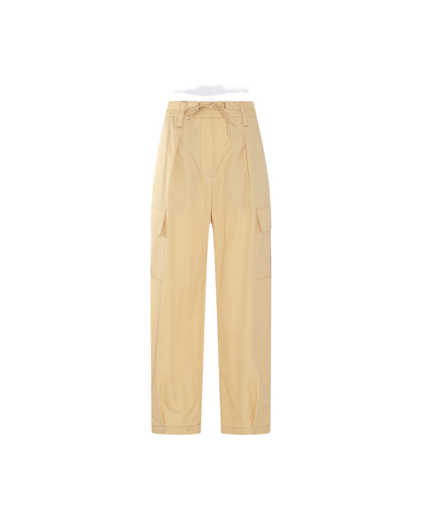 Brunello Cucinelli Sand Cotton Pants - LIMONE (Yellow)