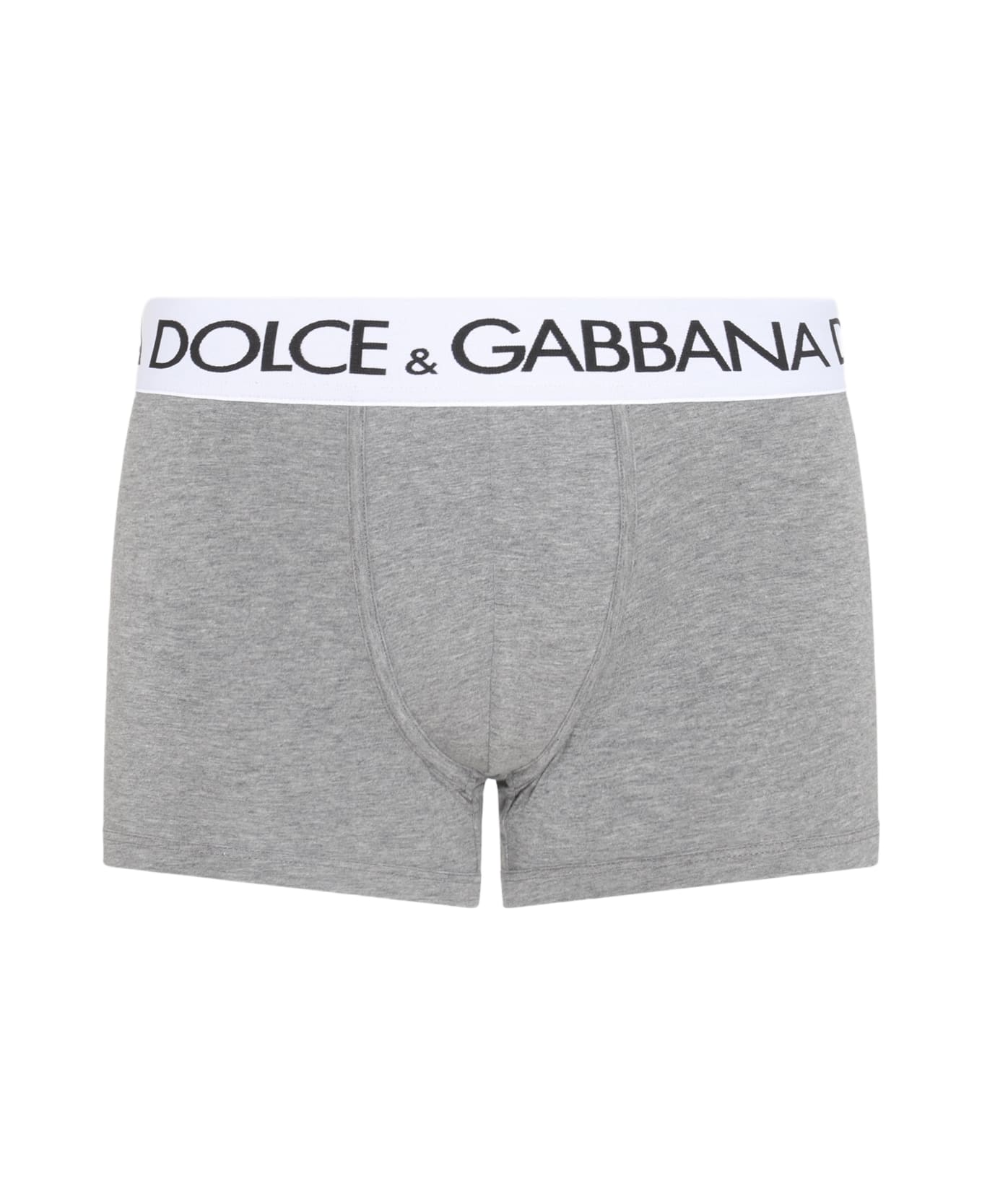 Dolce & Gabbana Grey Cotton Blend Boxers - MELANGE GRIGIO