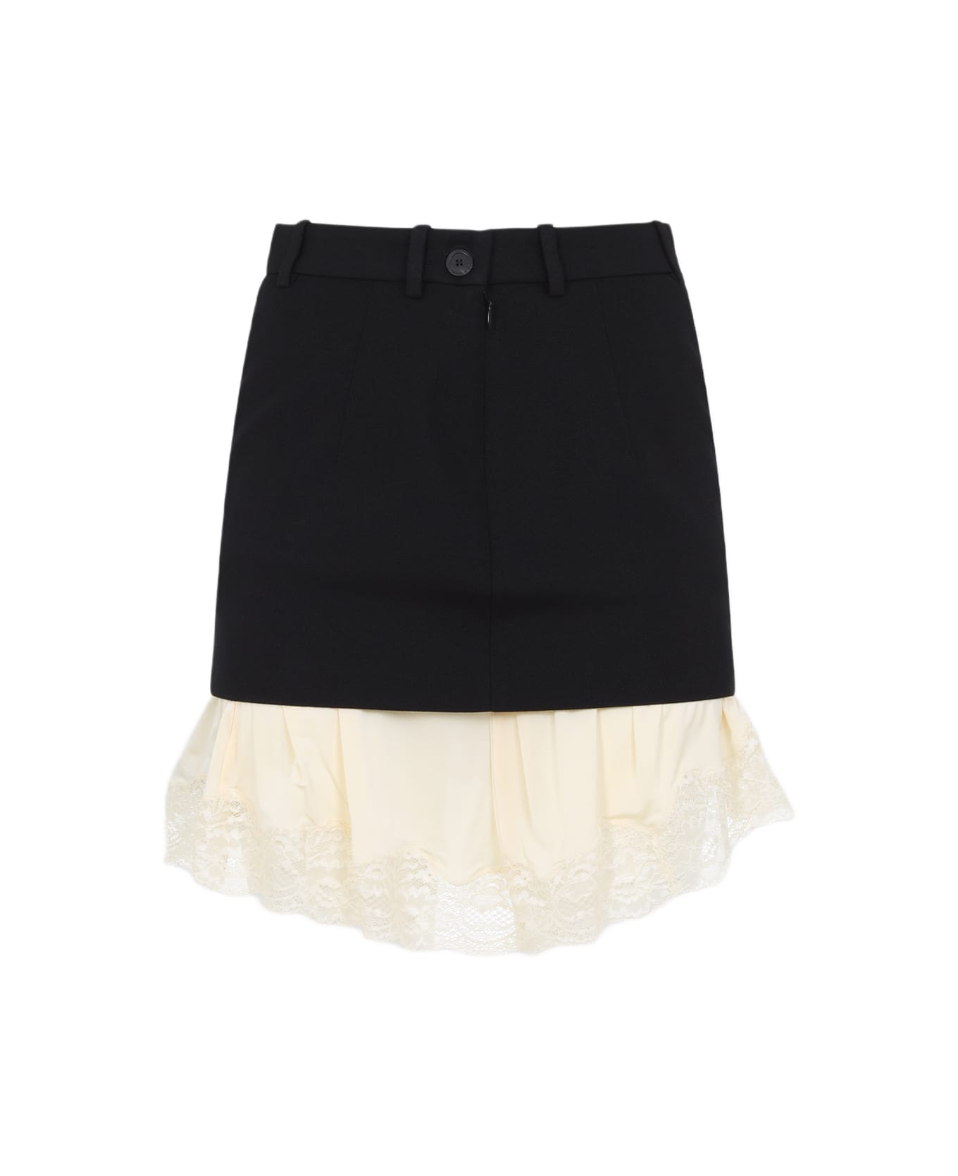 Balenciaga Black Wool Mini Skirt - Black