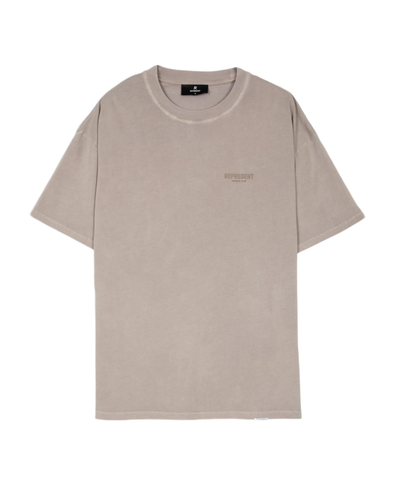 REPRESENT Owners Club T-shirt Faeded light browncotton t-shirt with logo - Owners Club T-shirt - Beige scuro