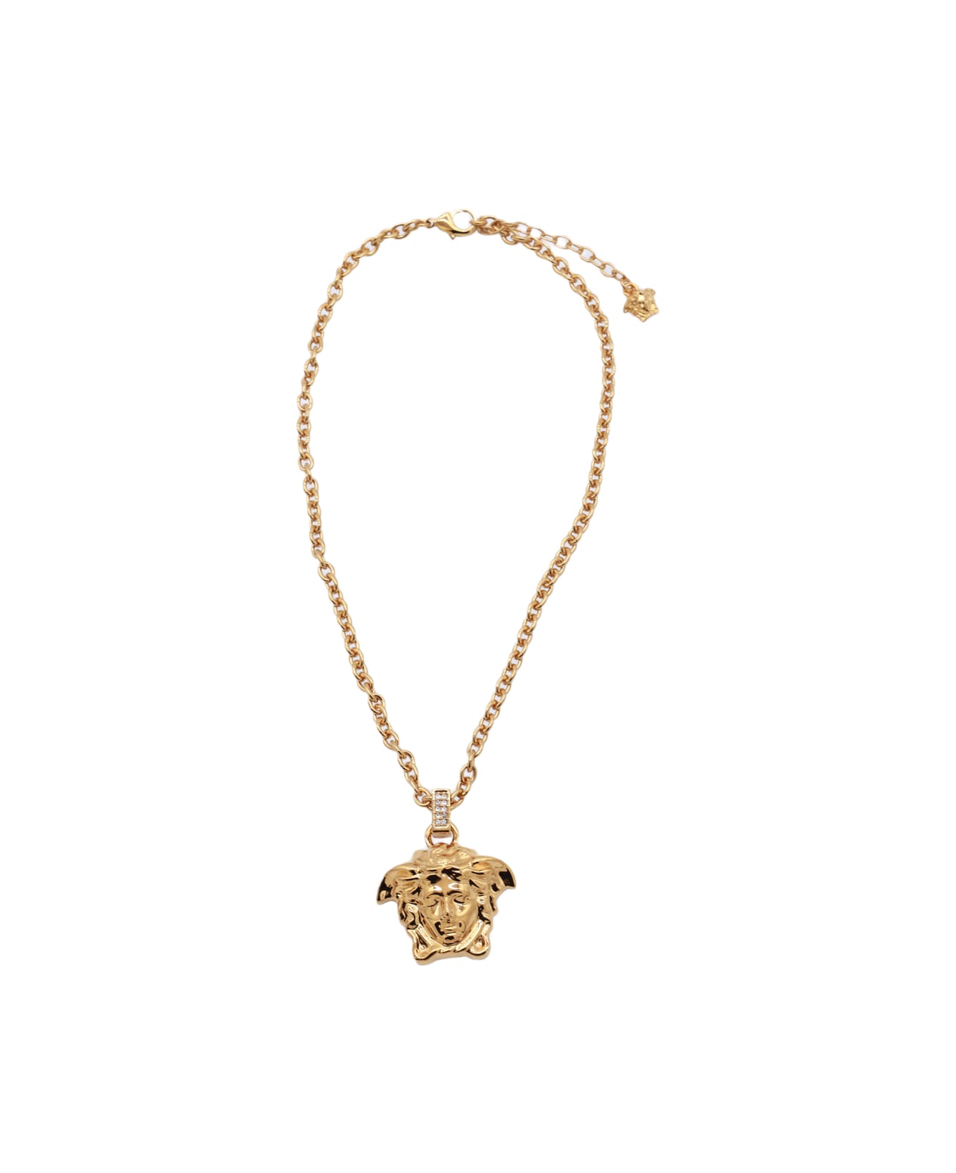 Versace Gold Metal Necklace - Golden