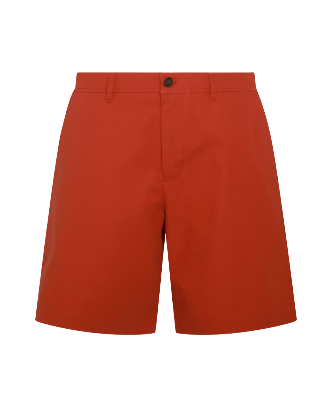 Maison Kitsuné Red Cotton Shorts - PAPRIKA