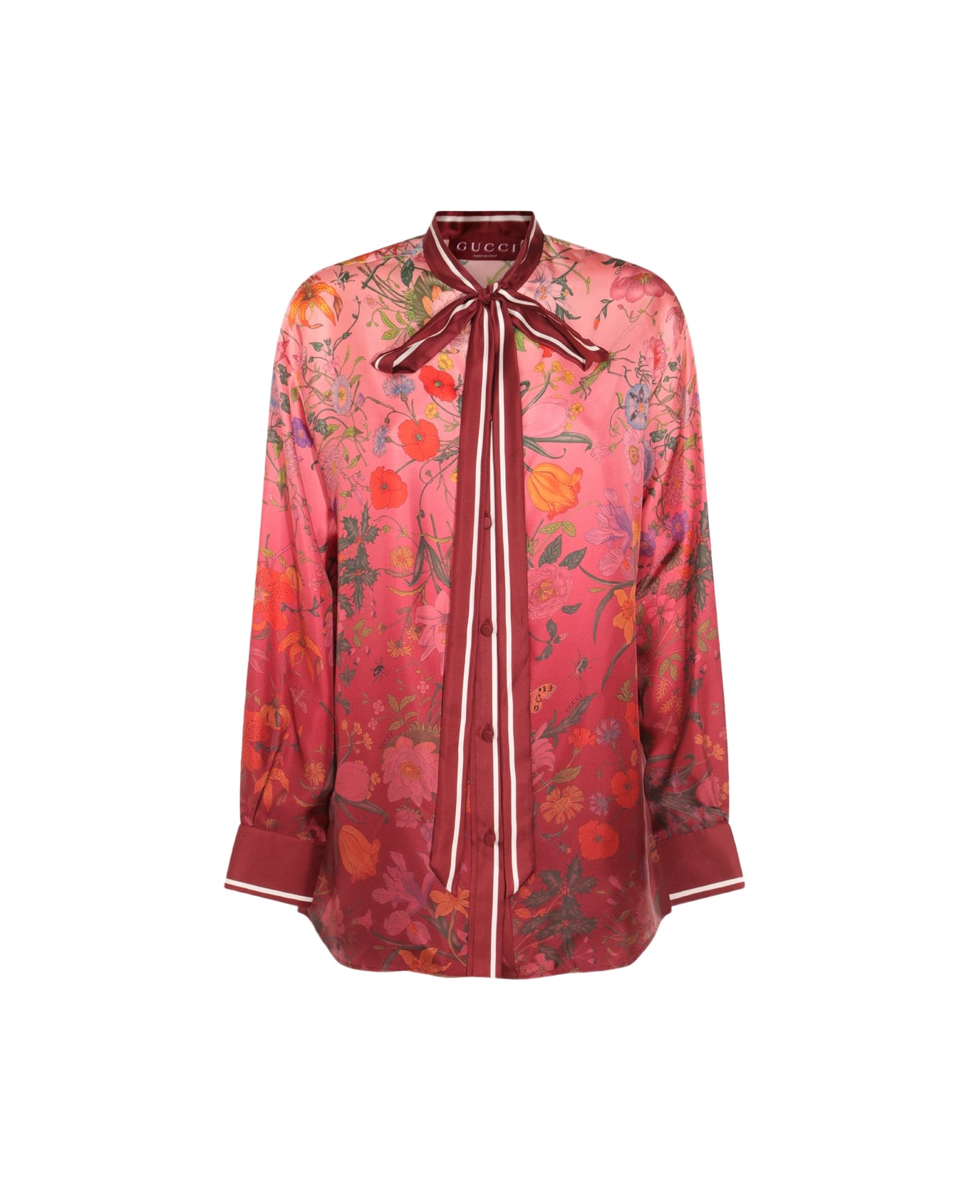 Gucci Red Silk Shirt - PINK/ROSSO ANCORA