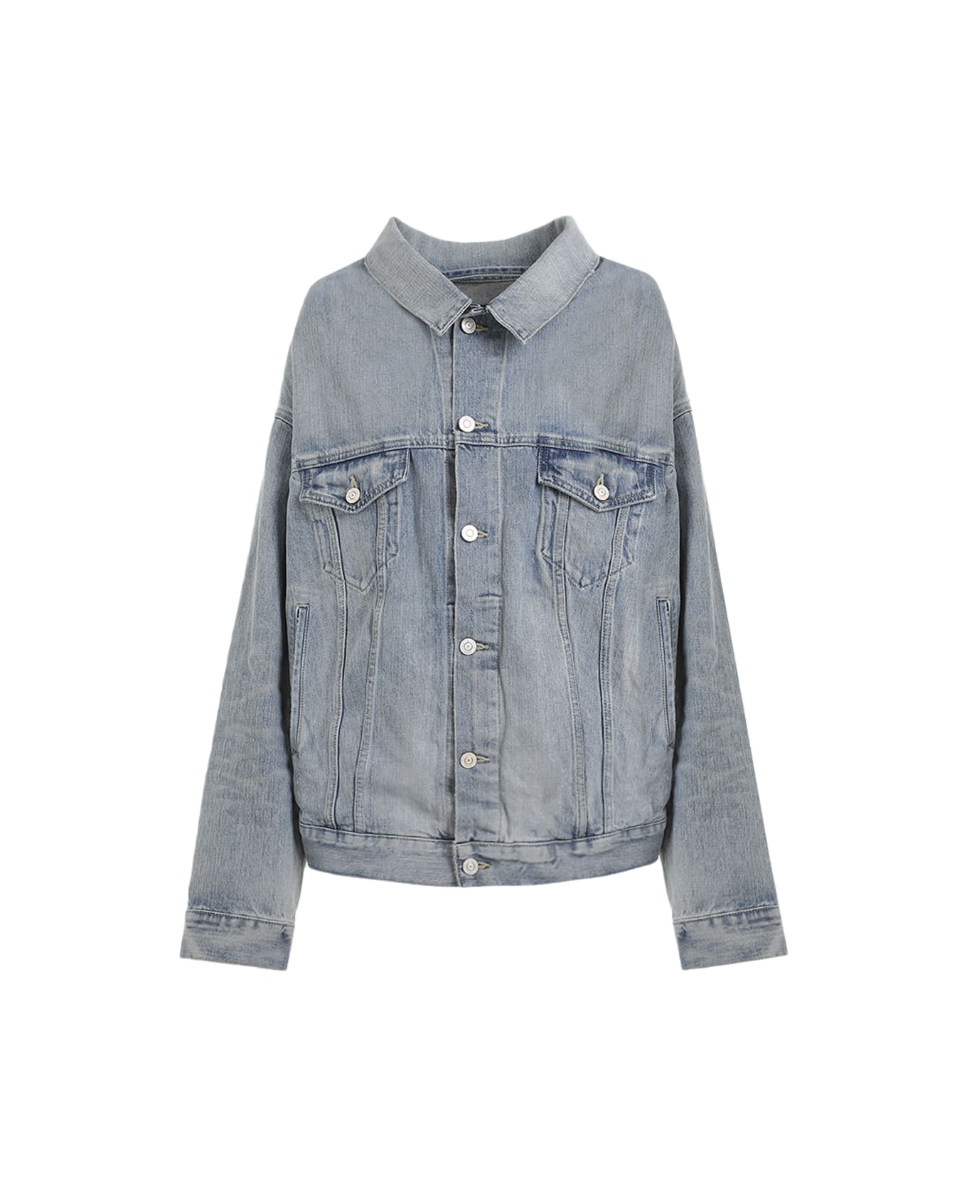 Balenciaga Off Shoulder Jacket - Outback Blue