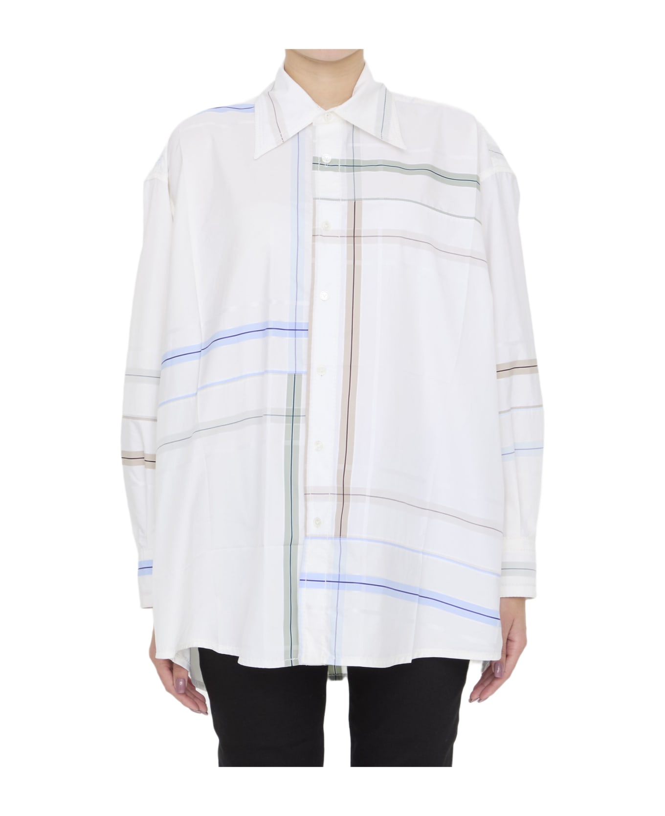 Bottega Veneta Patchwork Cotton Shirt - WHITE シャツ