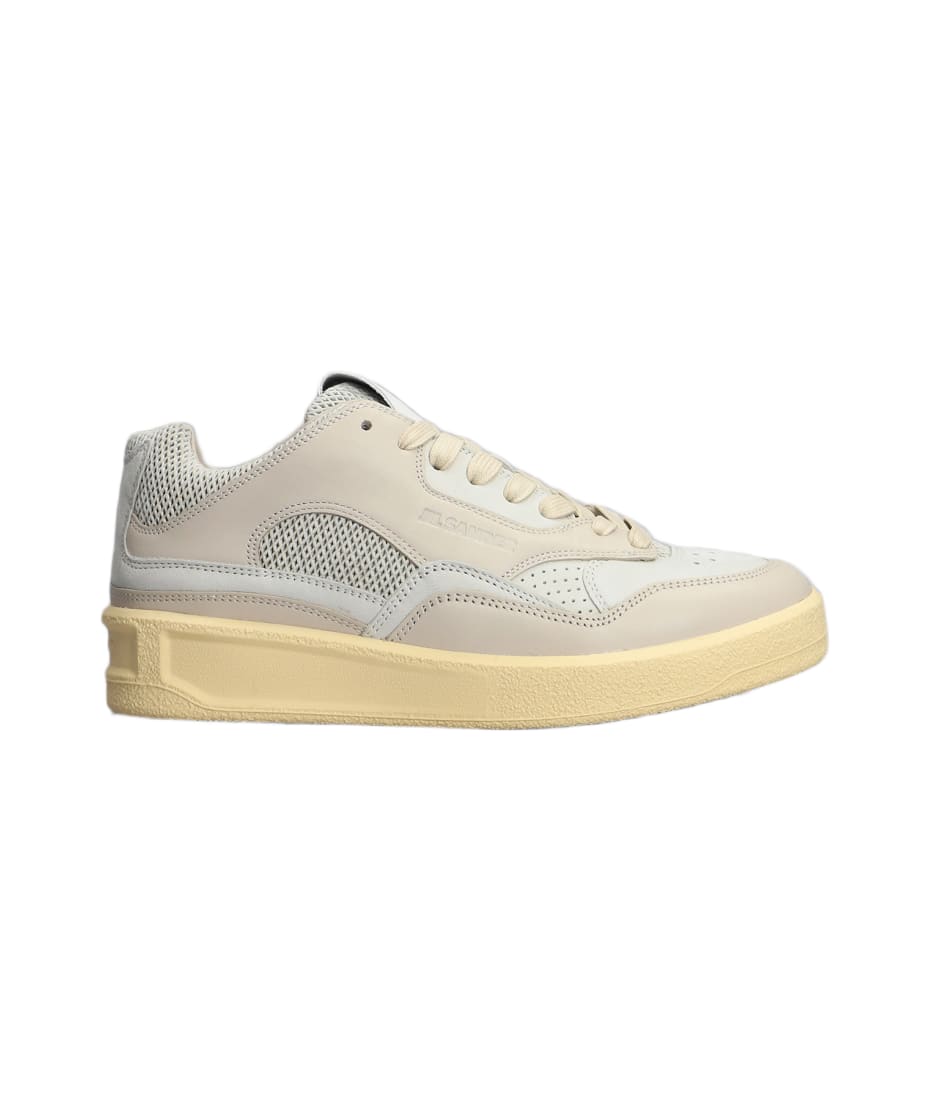スニーカー JIL SANDER Grey Canvas And Rubber Basket Sneakers Jil Sander Grey Canvas And Rubber Basket Sneakers - Grey