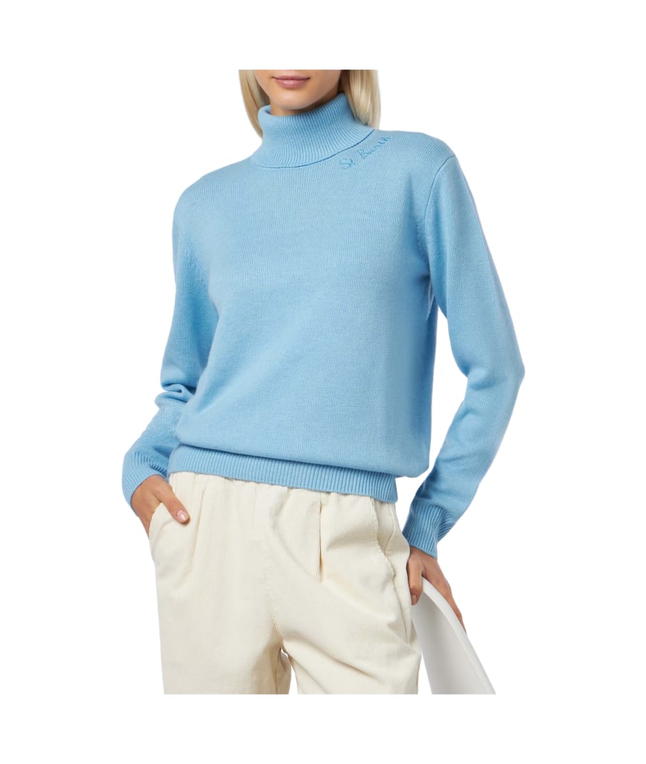 Light blue turtleneck store