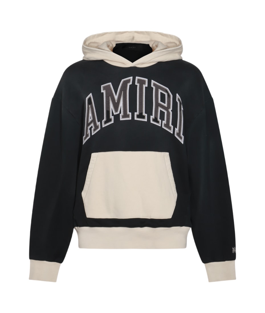 大人気 AMIRI BLACK AND WHITE COTTON SWEATSHIRT AMIRI Black And White Cotton Sweatshirt | italist