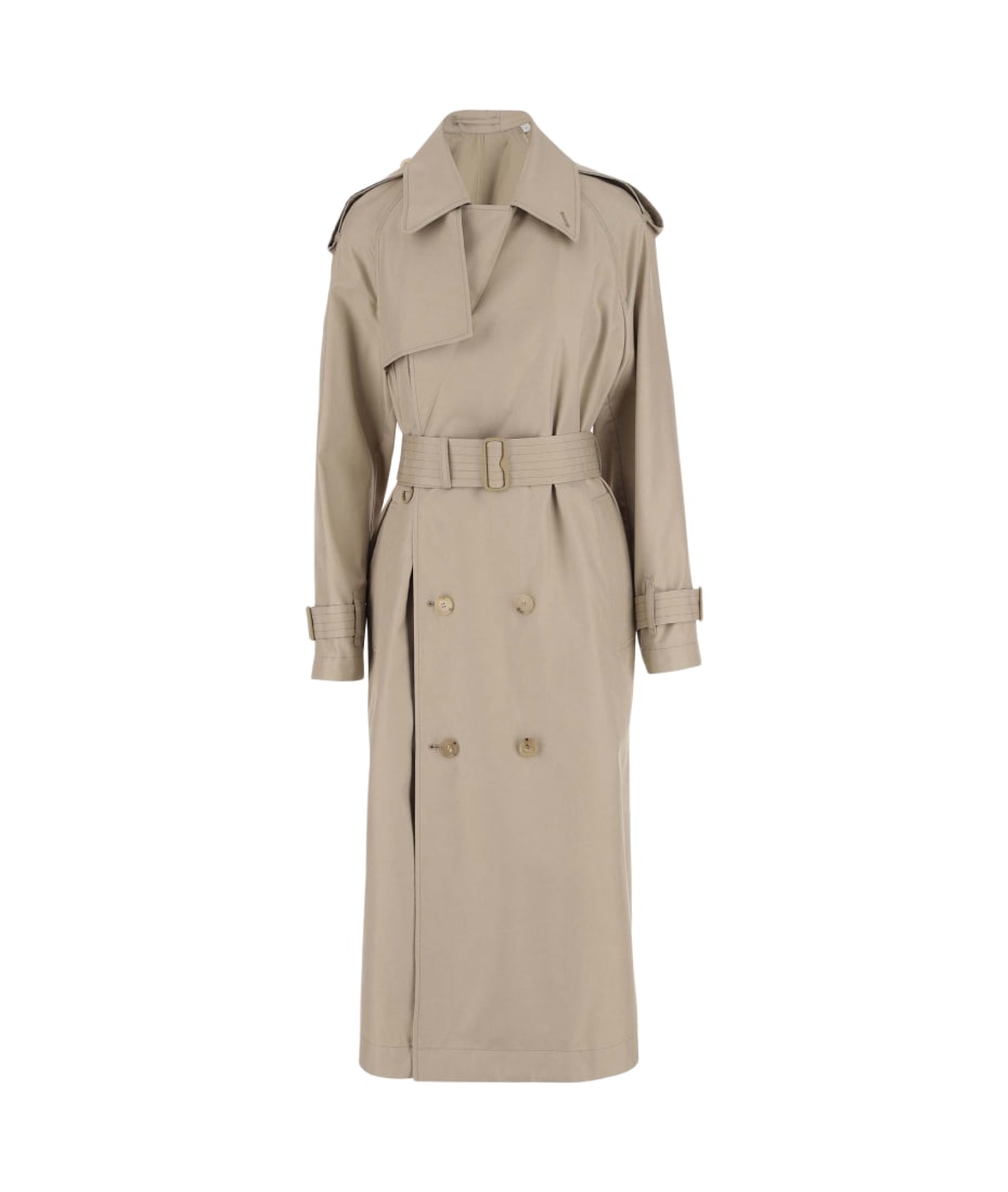【送料&関税込】Burberry Silk Long Trench Coat Long Silk Trench Coat in Gale - Women | Burberry® Official