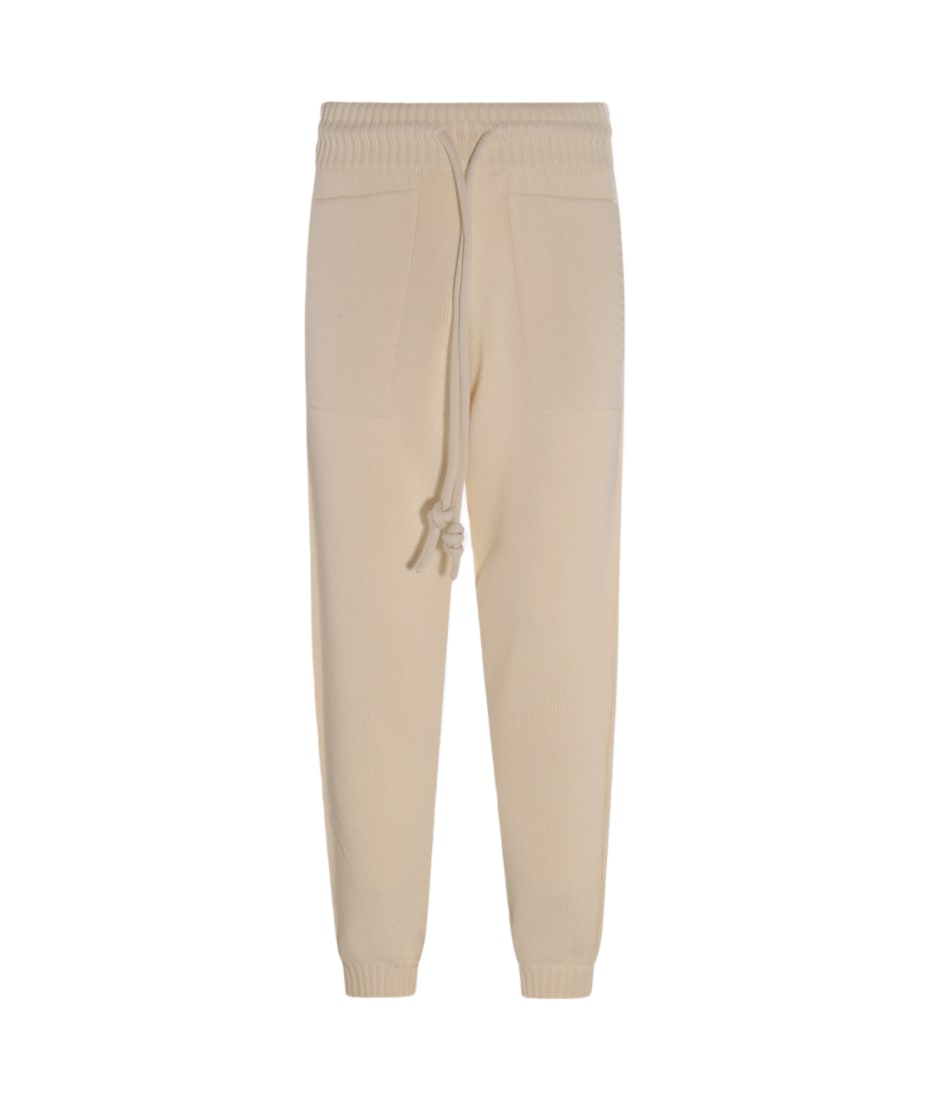 Off White Beige Cotton 3d Diag Track Pants italist ALWAYS LIKE A SALE