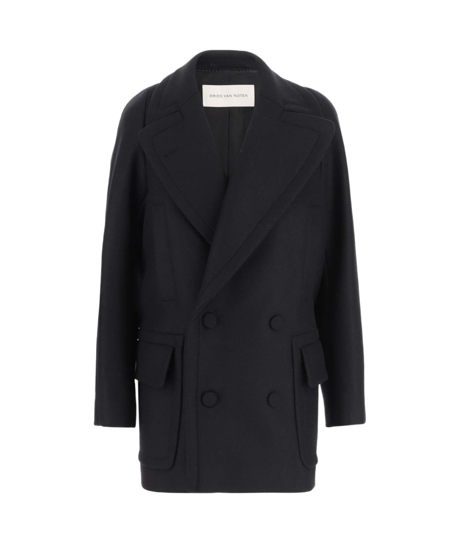 Dries van noten double breasted coat top
