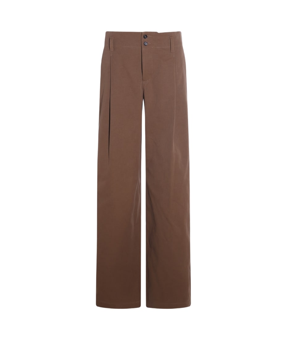 パンツ CHLOE BROWN PALAZZO PANTS IN COTTON Chloé Brown palazzo pants in cotton | TheDoubleF