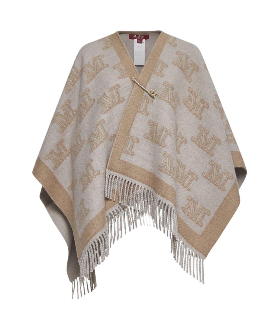 Frine Safety-pin Wool Poncho Max Mara Studio | italist Frine Safety-pin Wool Poncho Max Mara Studio | italist