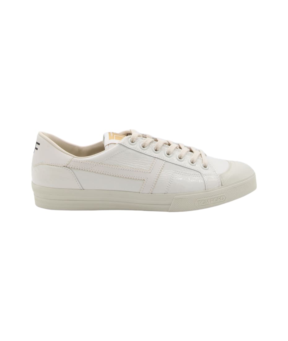 Tom Ford White Leather Low Top Sneakers italist