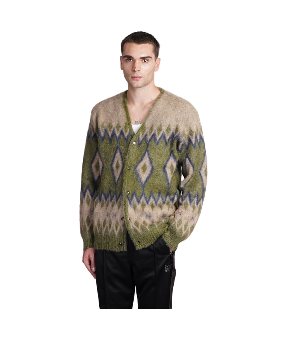 トップス Needles Cardigan Jacket Needles Mohair Cardigan Zigzag in Taupe | FWRD