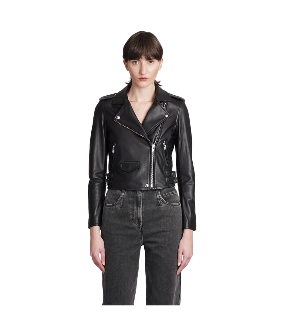 IRO Ashville Biker Jacket In Black Rayon italist