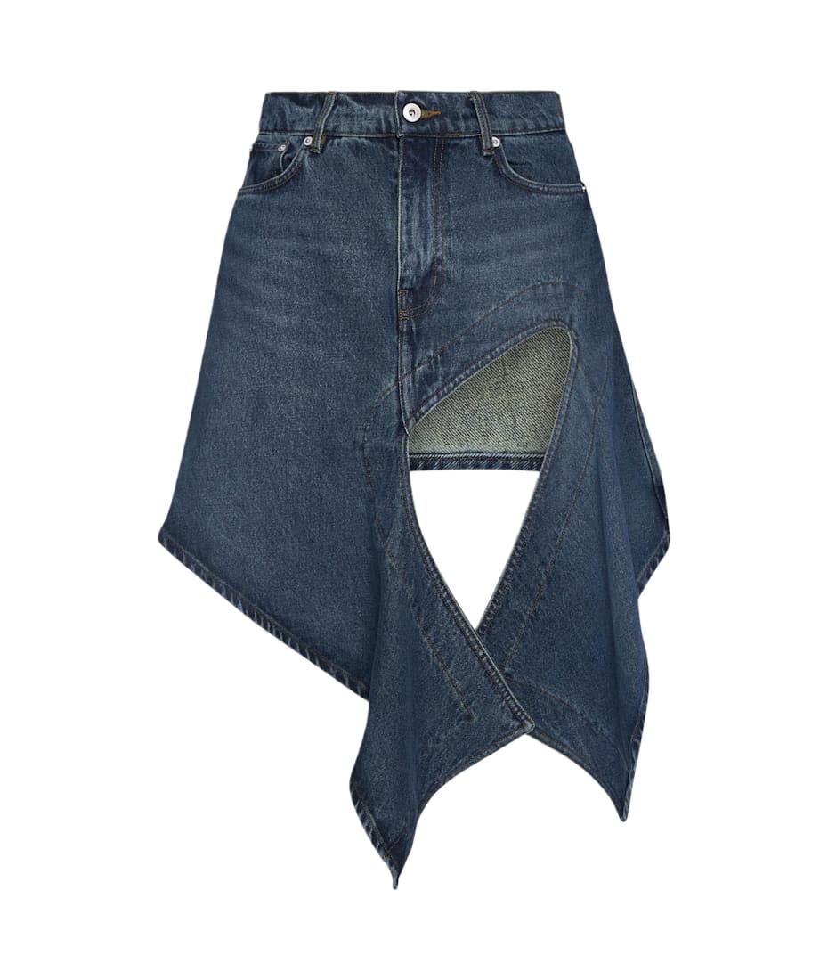 ☆関税込み☆【Y/PROJECT】Cutout denim miniskirt Y/Project Cut Out Denim Miniskirt | italist