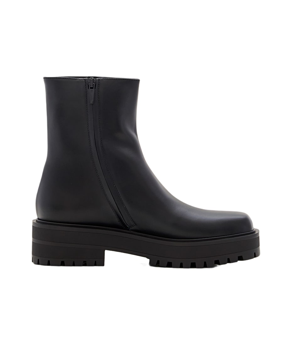 ブーツその他 GIANVITO ROSSI LEATHER COMBAT BOOTS Gianvito Rossi Marloe Leather Combat Boots | Black | FARFETCH