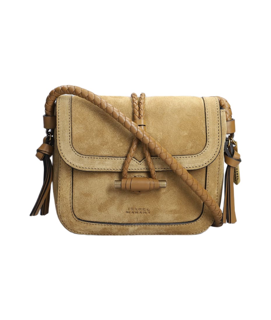 Isabel Marant Samara Leather Shoulder Bag In Camel