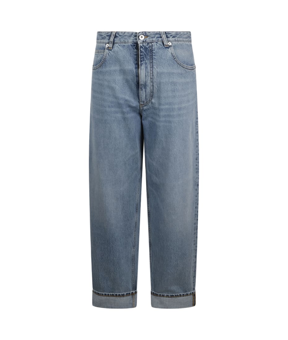 BOTTEGA VENETA★Color Turn-up Denim Pants Bottega Veneta® Men's Colored Turned Up Jeans in Caper stone