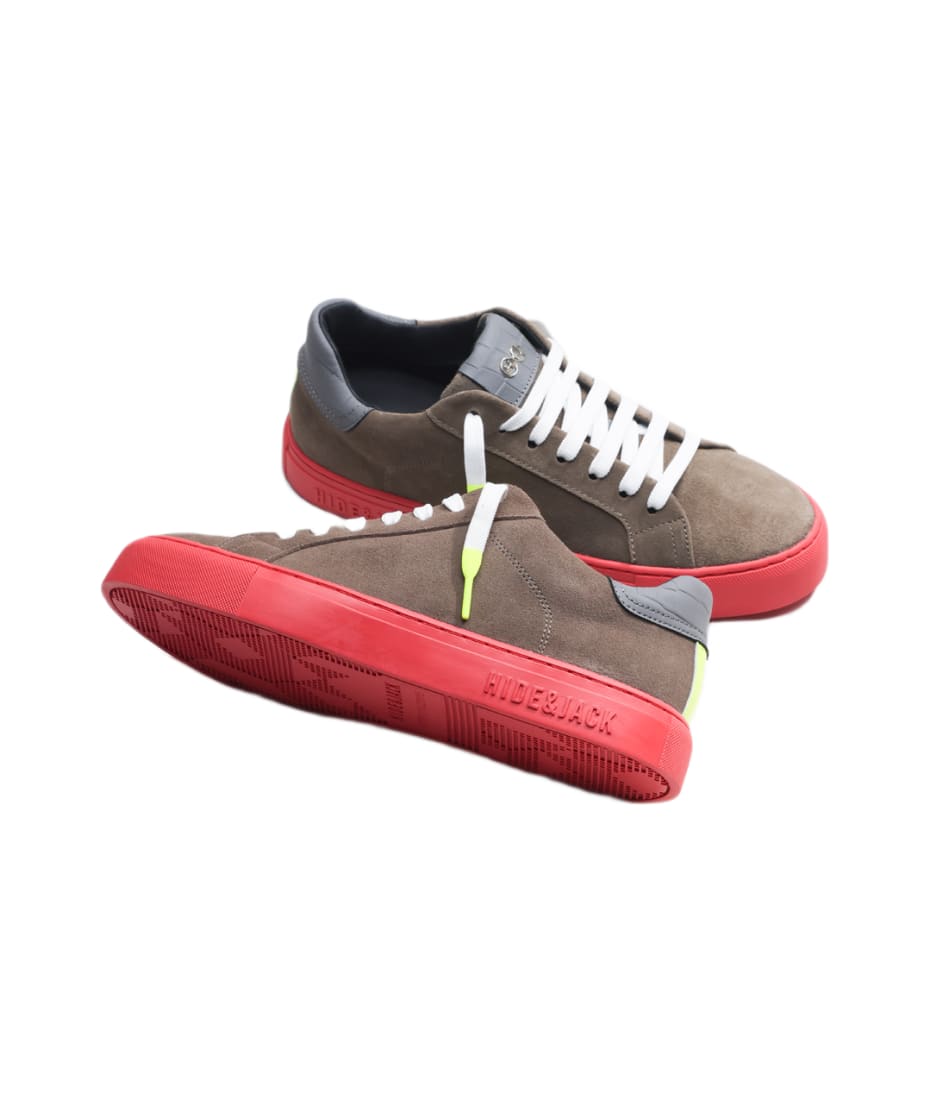 Hide&Jack Low Top Sneaker Essence Oil Beige Red italist