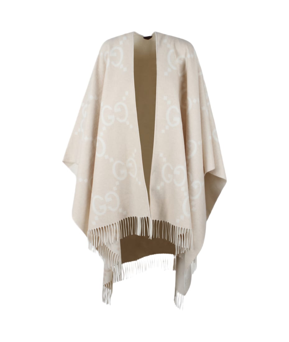 Gucci Reversible Jumbo Gg Cashmere Cape | italist