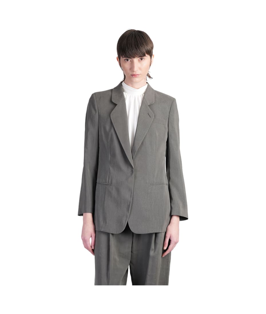 Giorgio Armani Blazer In Green Silk | italist