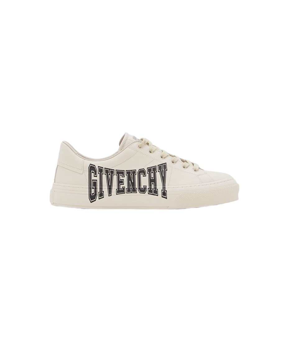 ジバンシィ Givenchy Lace-Up Sneakers Givenchy White Leather Urban Street Logo Lace Up Sneakers