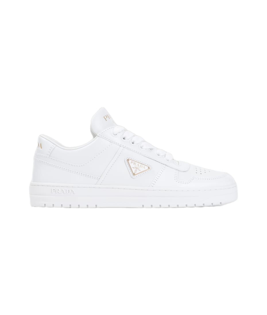 スニーカー Prada White Leather Lace-Up Shoes Prada White Leather Lace Up Sneakers Size 7/37.5 | Yoogi's