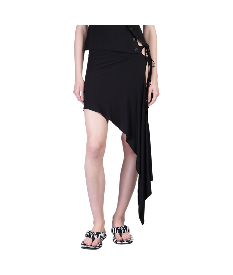 スカート THE ATTICO Woman Skirt Black 247WCS254JF03 100 Black long skirt for Women | THE ATTICO®