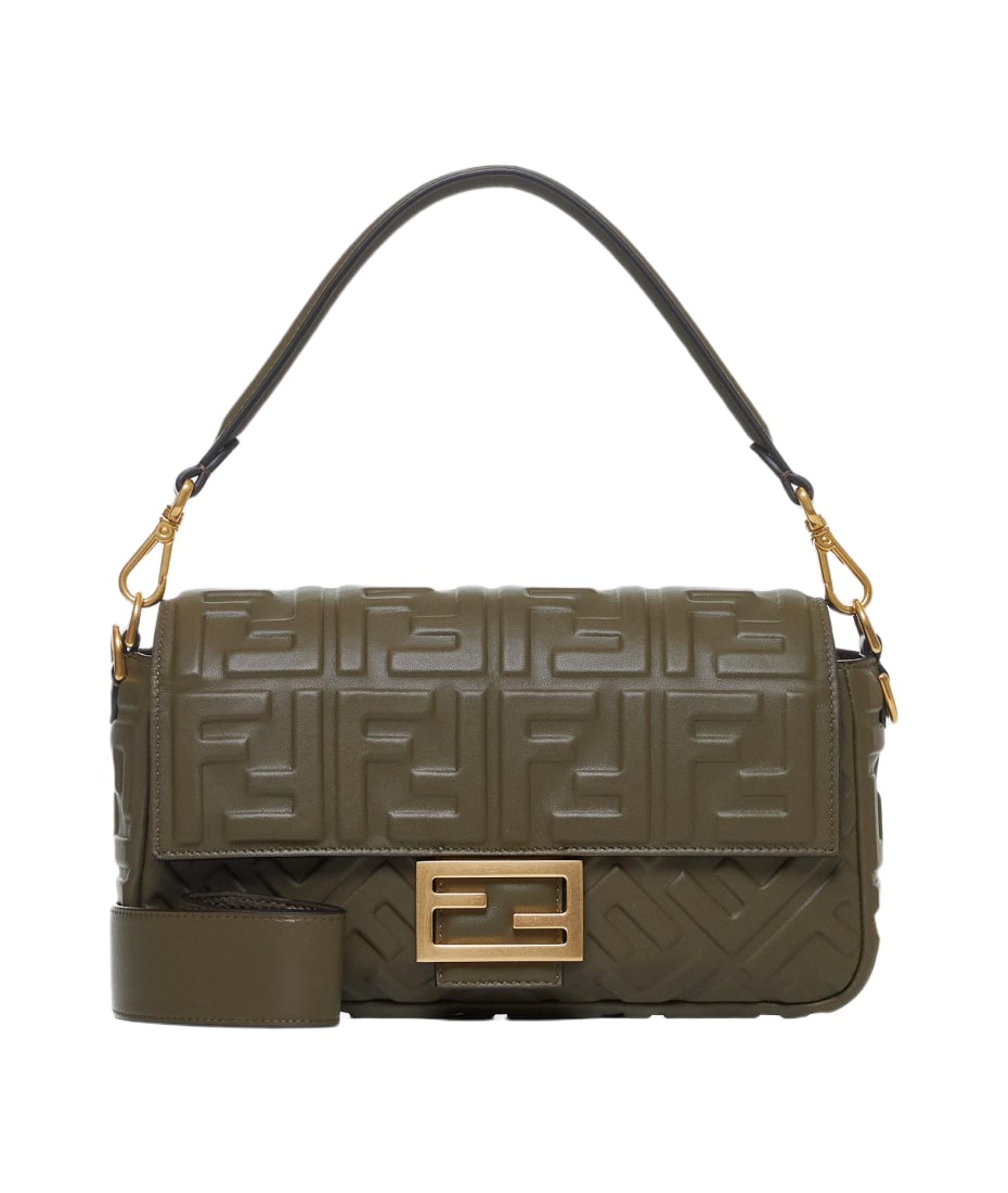 Fendi Ff Nappa Leather Baguette Medium Bag italist ALWAYS LIKE A SALE