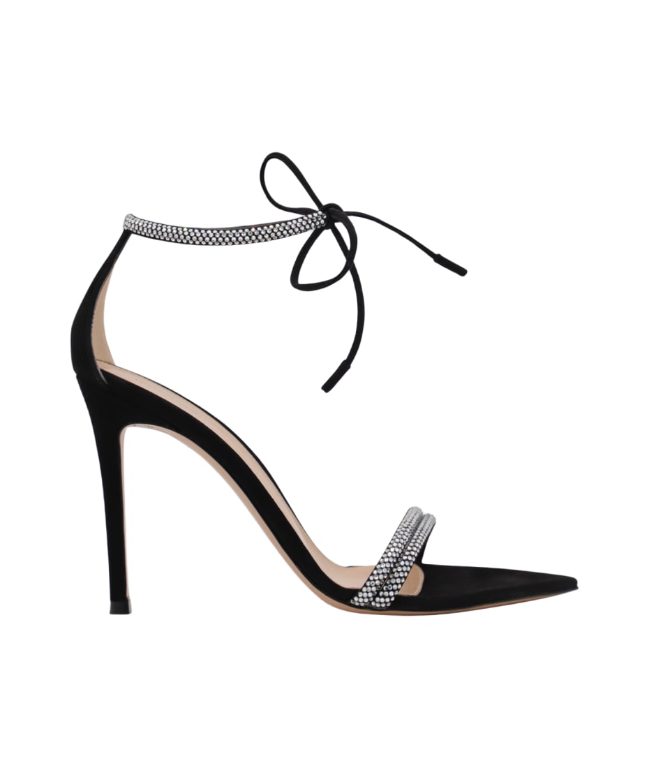 Black Leather Montecarlo Sandals
