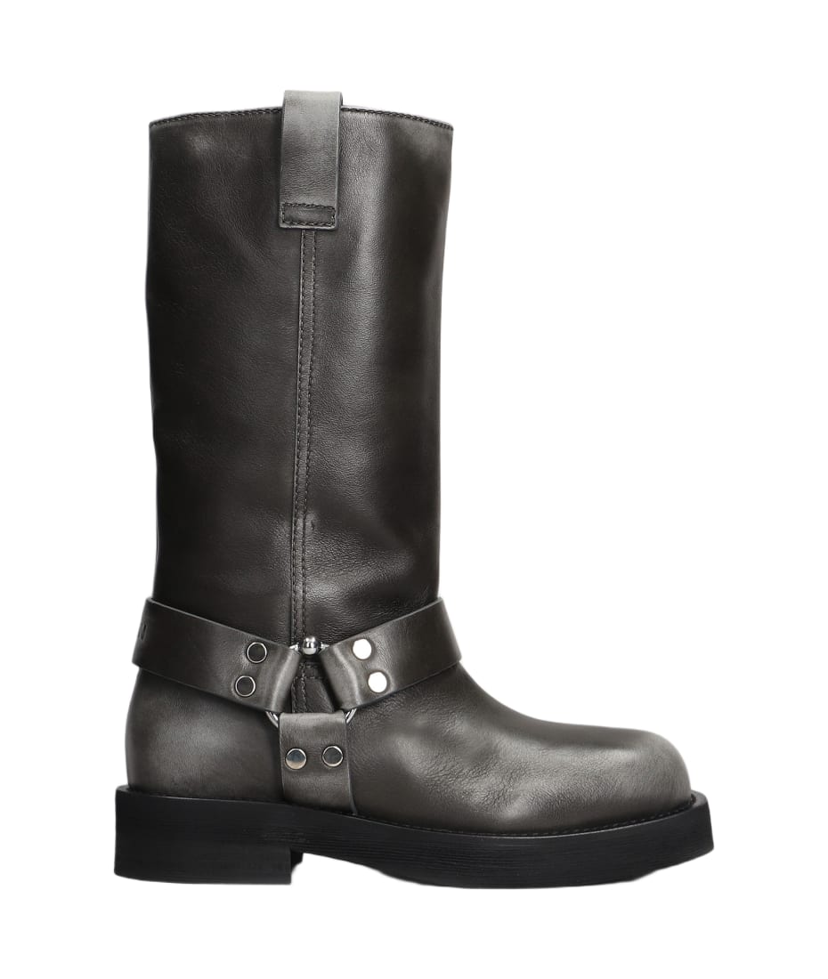 ブーツその他 3Juin Black Leather Dede 020 Boots 3JUIN Demi 020 Low Heels Boots In Black Leather | italist