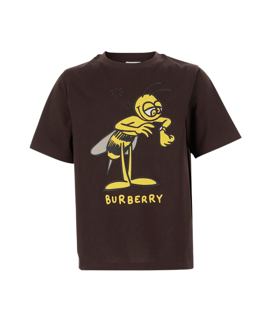 Burberry Cotton T-shirt With Bee Print | italist